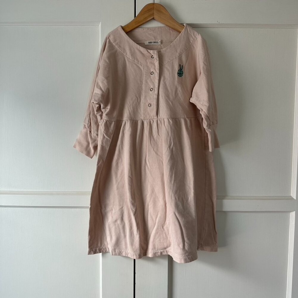 Bobo Choses Fleece Dress with Bunny logo